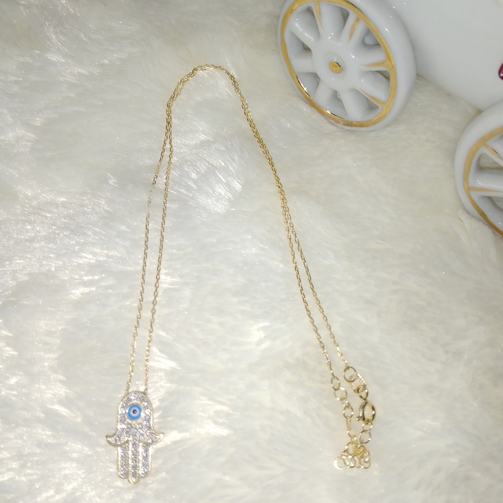 Hamsa lucky hand necklace